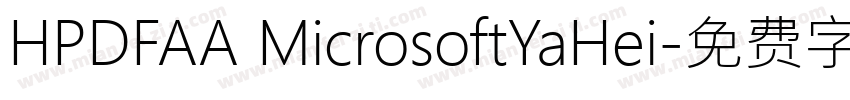HPDFAA MicrosoftYaHei字体转换